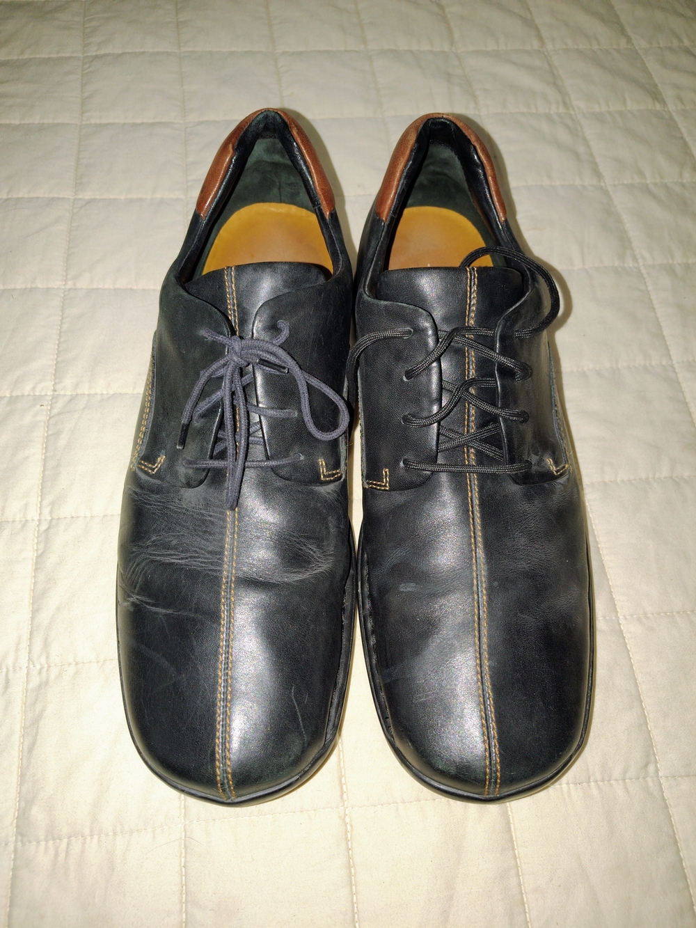 Cole Haan Zeno Lace II Oxford Shoes Men Size 12 Black Leather Split Toe Comfort